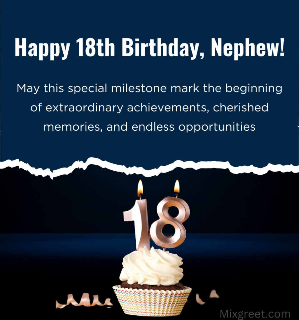 Inspiring 18th birthday quotes for nephew with cake