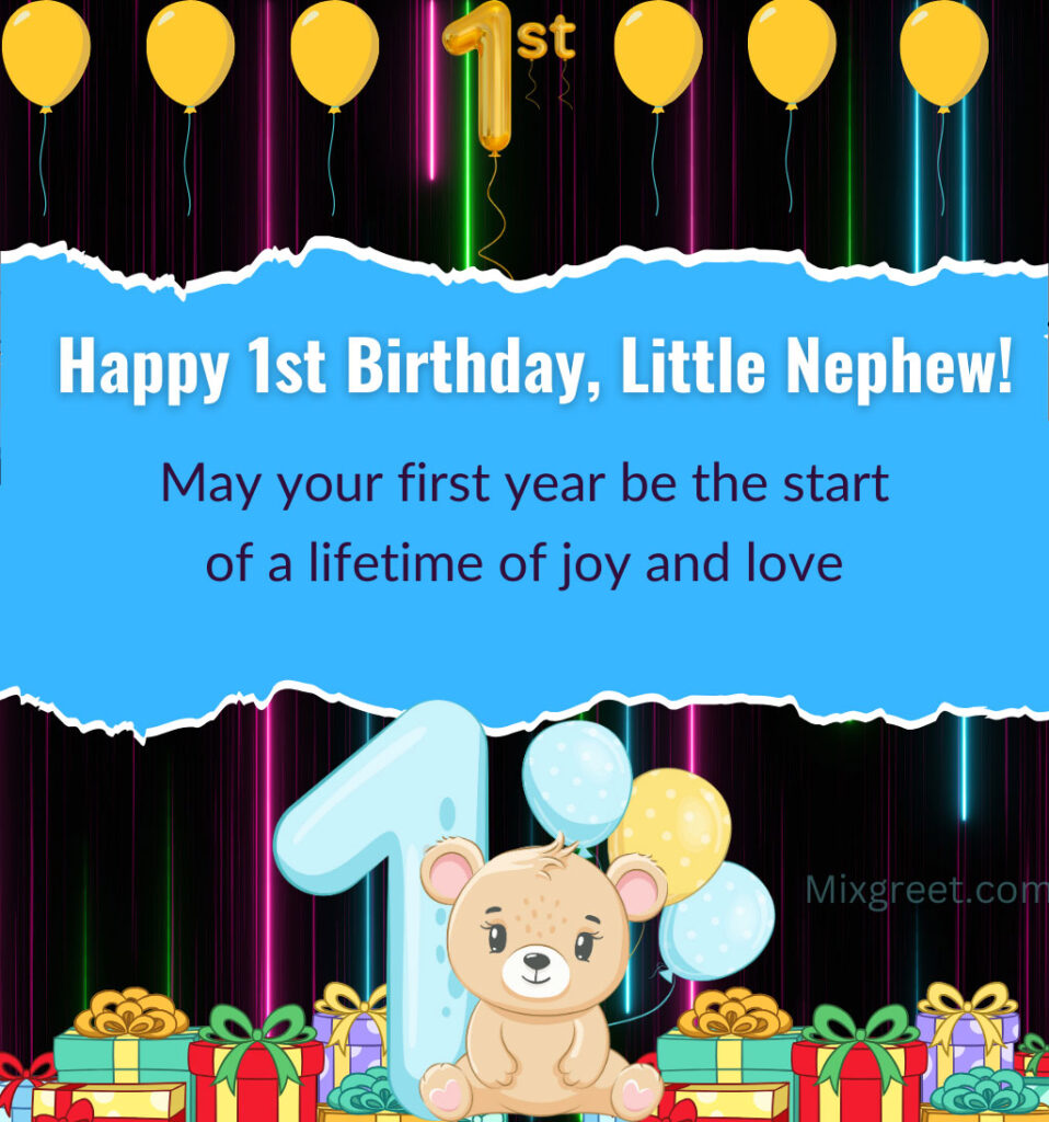 First Birthday Quotes for Adorable Nephew