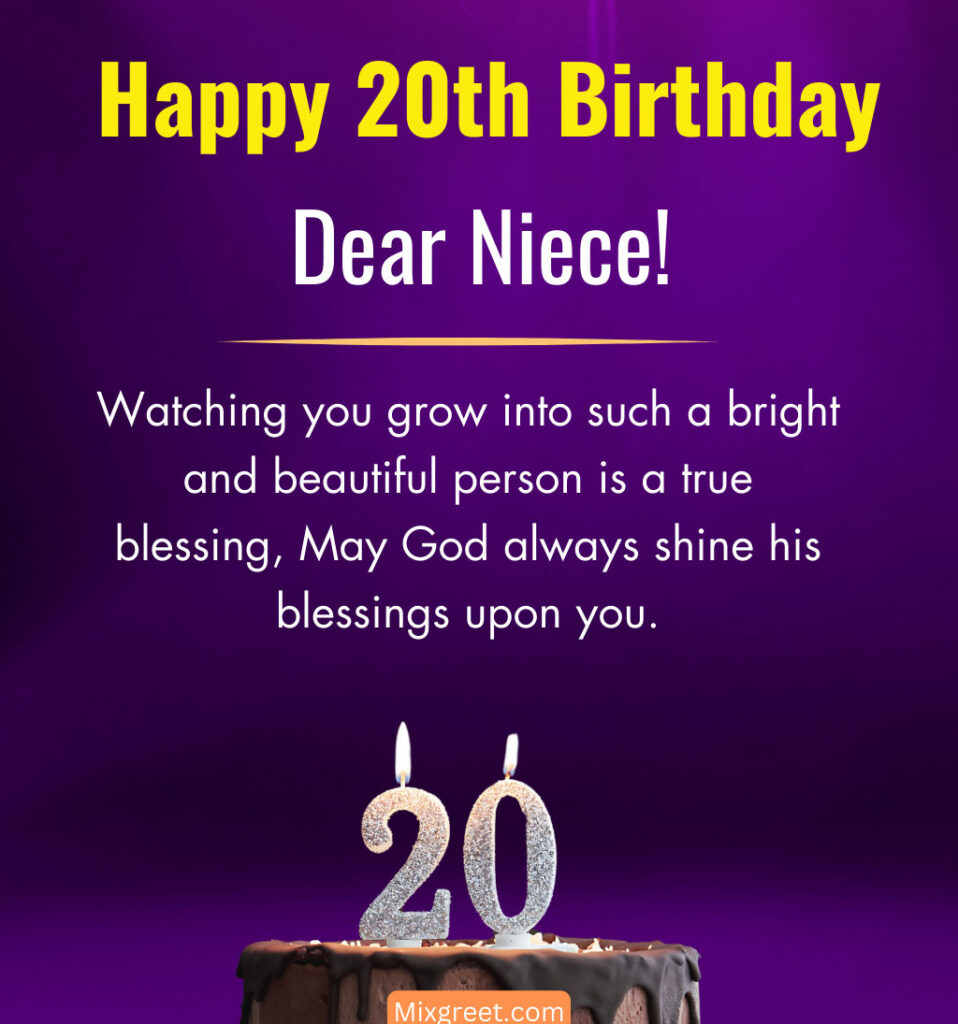 Inspiring 20th Birthday Wishes for Niece