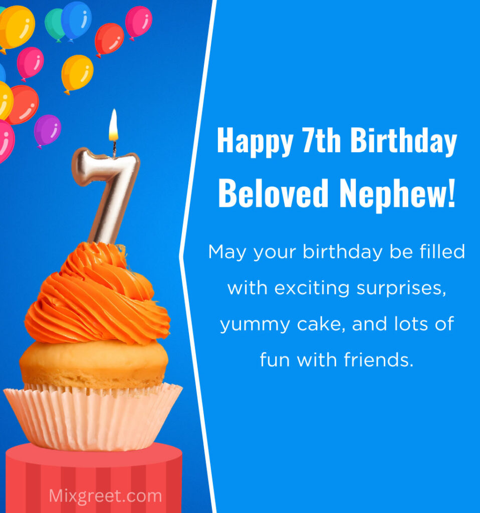 7th Birthday Wishes for Beloved Nephew 