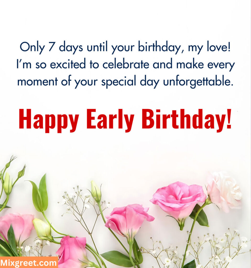 Love Early Birthday Wishes Images