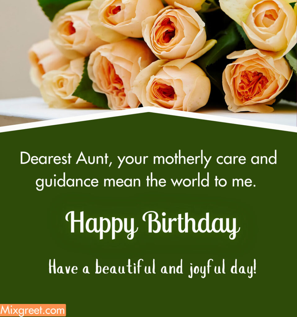 Birthday Wishes for Aunt with Rose Flower