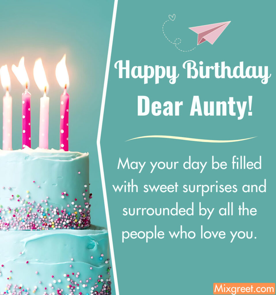 Birthday Wishes for Aunt From Niece With Cake