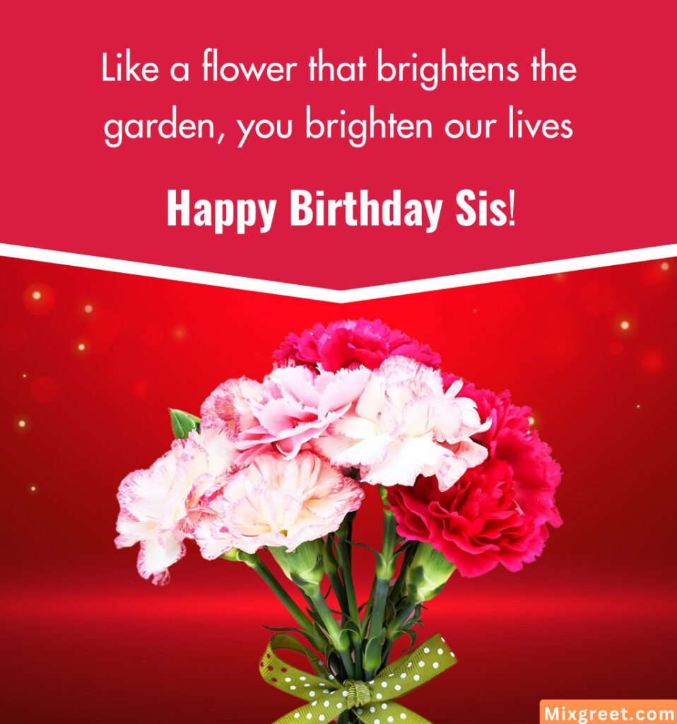 Happy Birthday Wishes for Cousin Sister With Flower