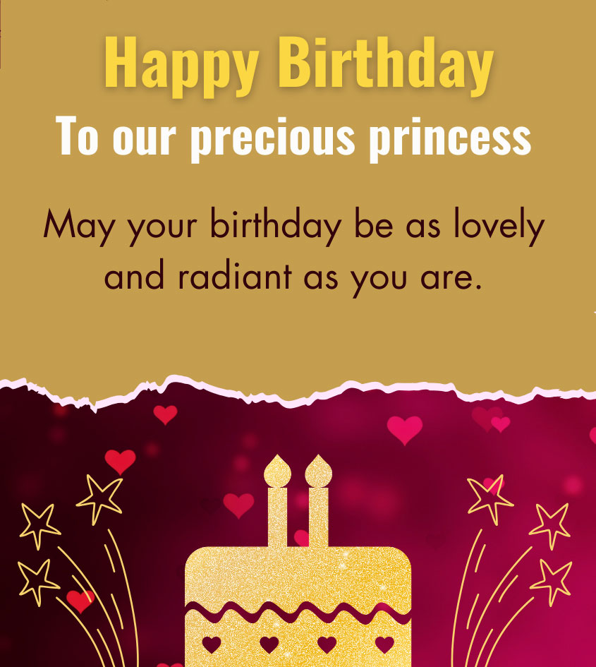 Happy birthday wishes for little princess