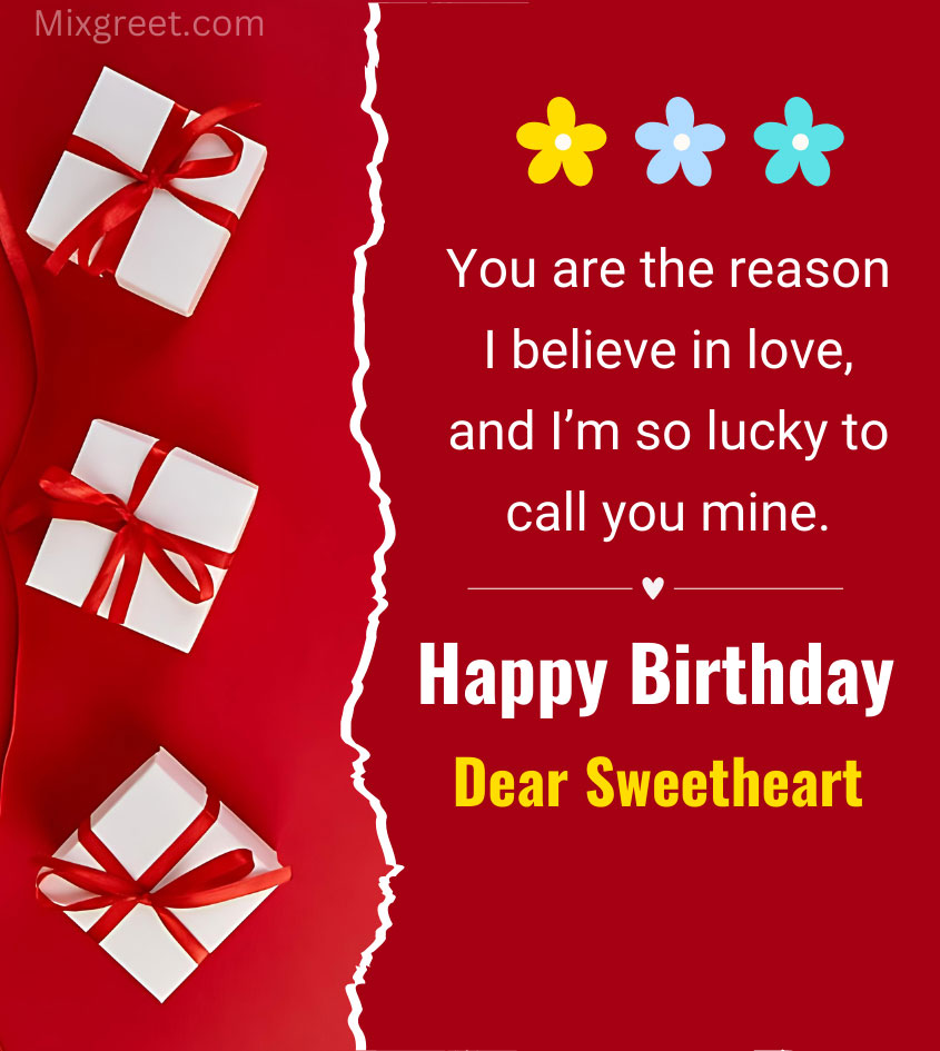 Happy Birthday Wishes for Sweetheart