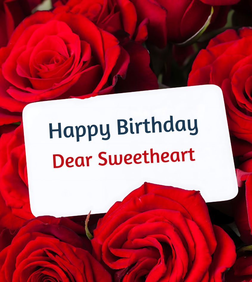 Sweetheart Birthday Greet With Flowers