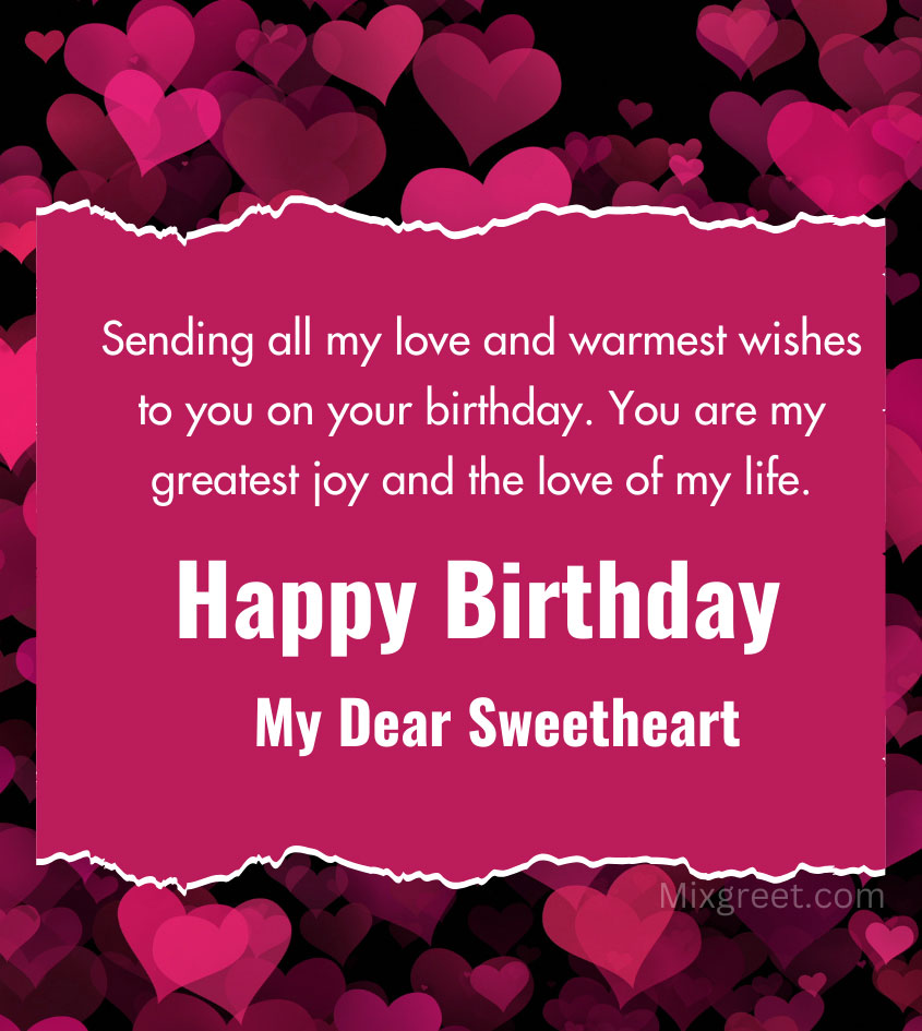 Happy Birthday Quotes for Sweetheart