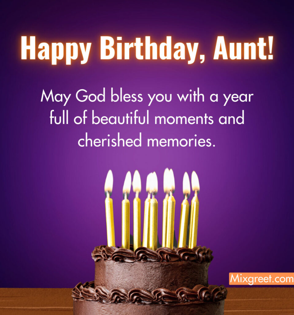 Birthday Greetings for Aunt from Nephew With cake