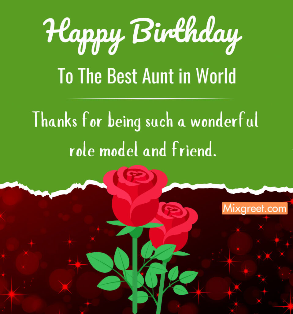 Birthday Wishes for Aunt with Rose For Niece