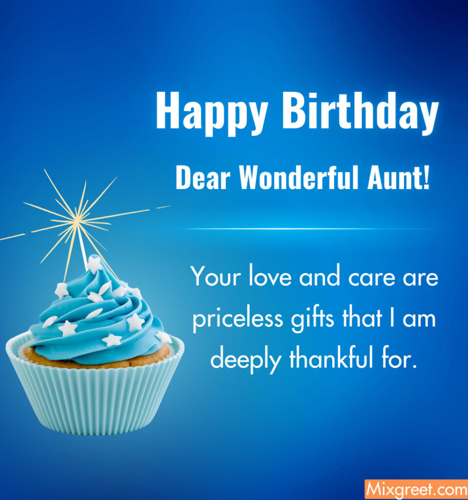 Birthday Wishes for Wonderful Aunt from niece