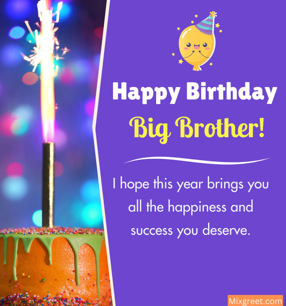 Birthday Greetings for Big Brother