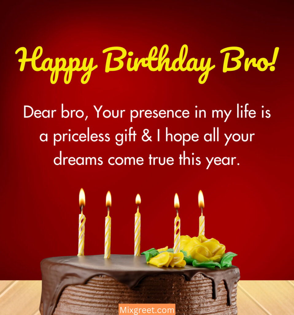 Younger Brother Birthday wishes with Cakle