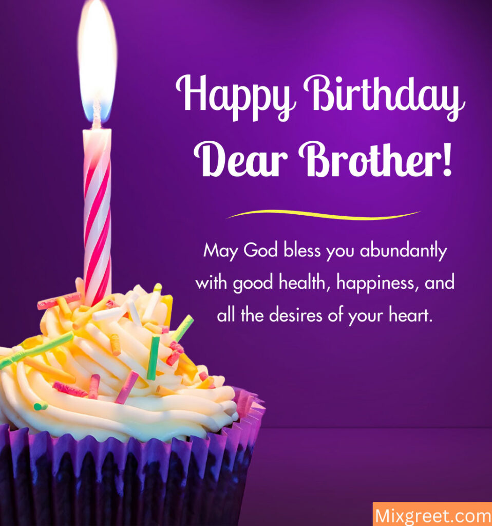 Birthday Wishes for Brother with Cake and Heartfelt Quotes