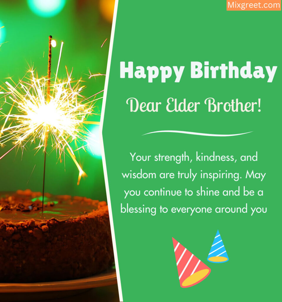 Happy Birthday Elder Brother Wishes With Sparkle Cake