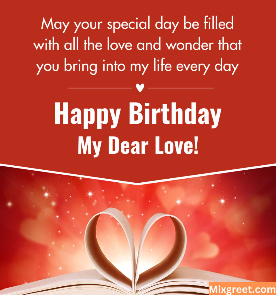 Love Birthday Wishes With Love Background