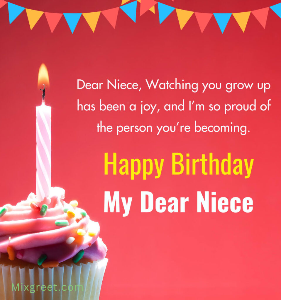 Birthday Wishes for Niece with cupcake