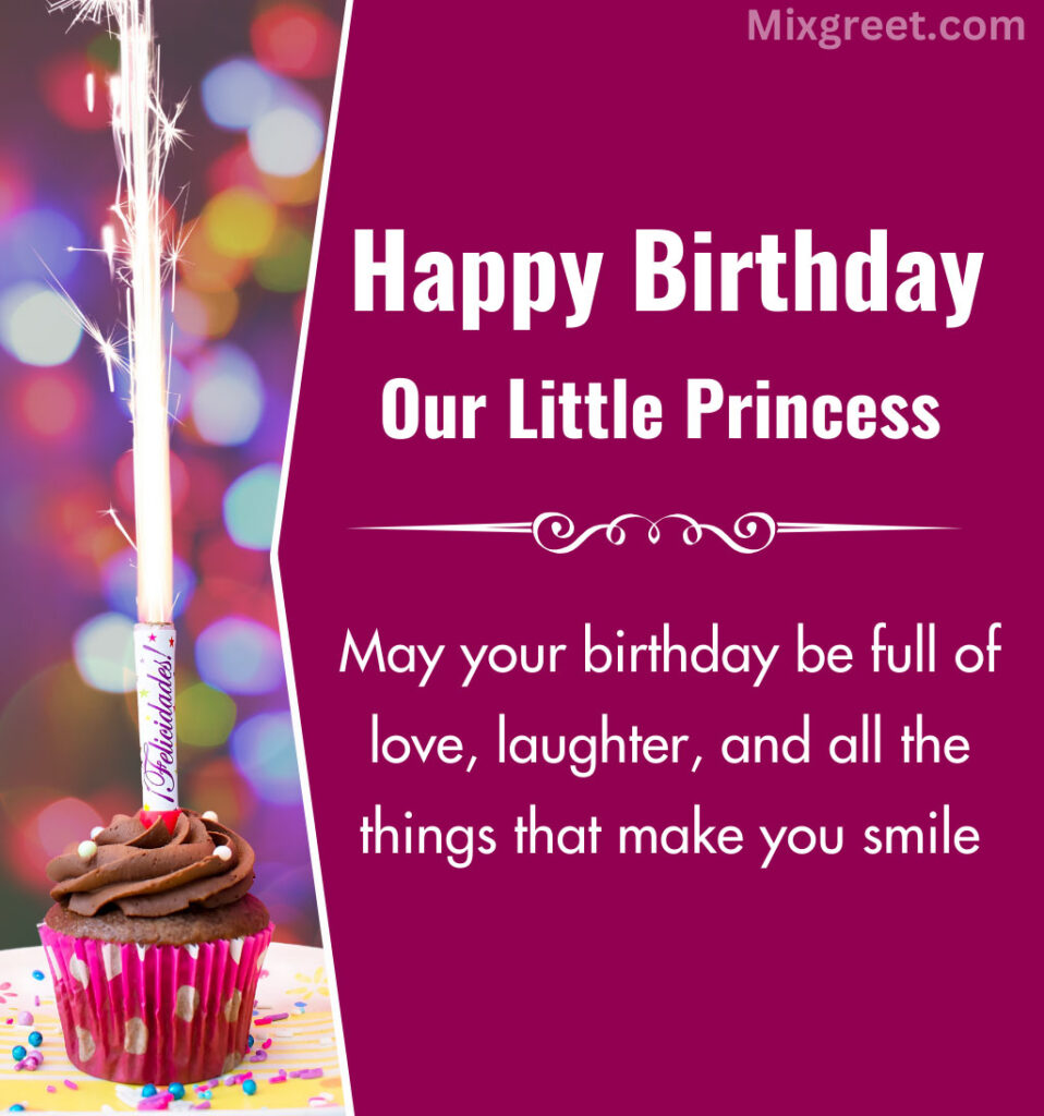 Happy Birthday Quotes for Little Niece with Sparkle Cake