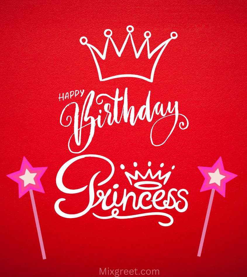 Happy birthday princess images with simple text