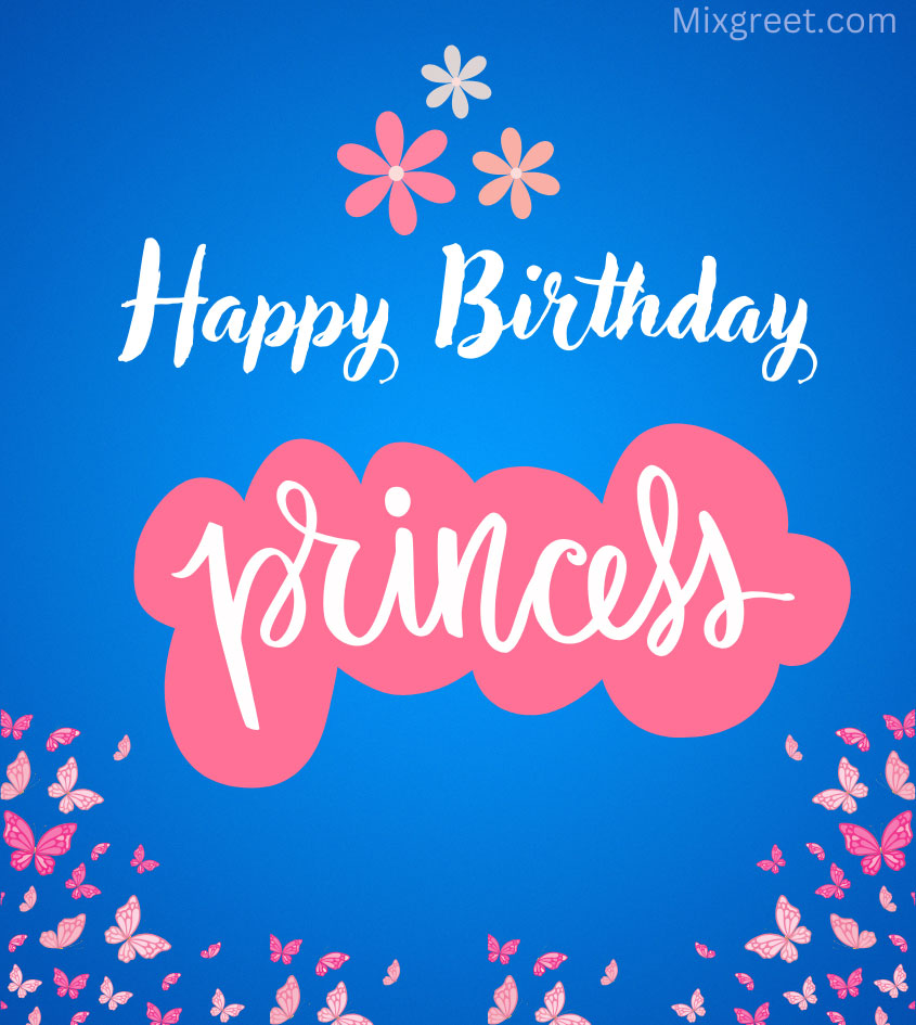 Happy Birthday princess simple text