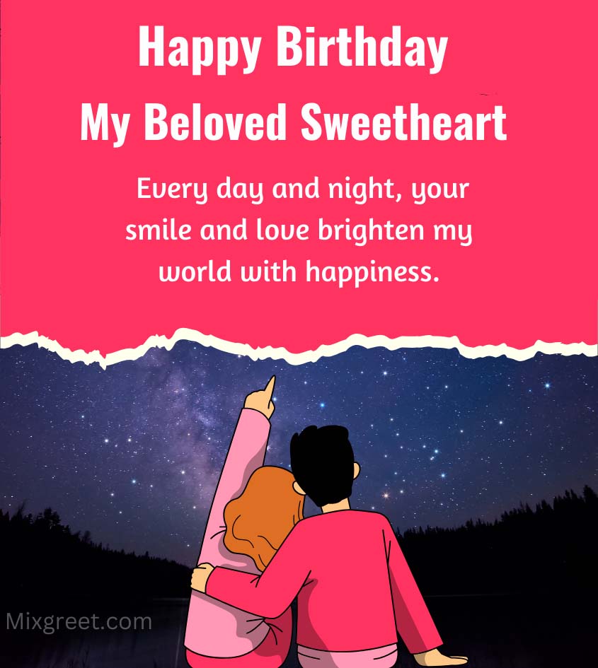 Happy Birthday Wishes for Sweetheart with Love Couple