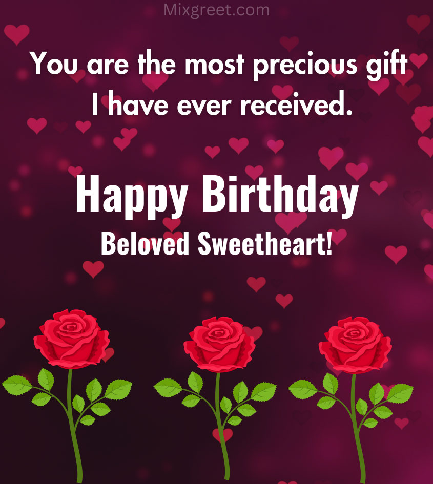 Birthday Quotes for Sweetheart With Flowers