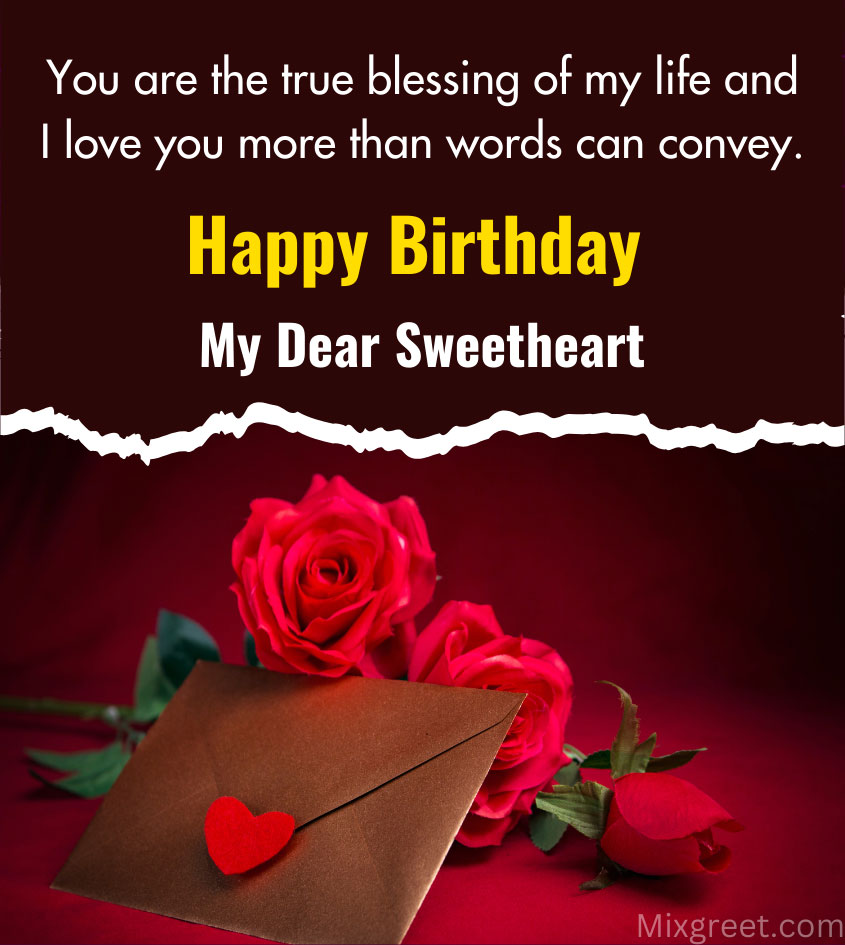 Happy Birthday Sweetheart wishes