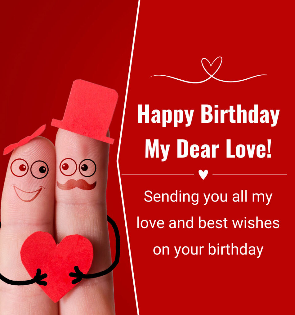 Romantic Birthday Wishes With Love Background