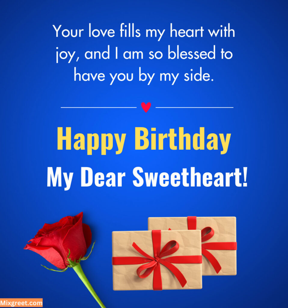 Romantic Love Birthday Wishes for Sweetheart With Flowers and Gifts