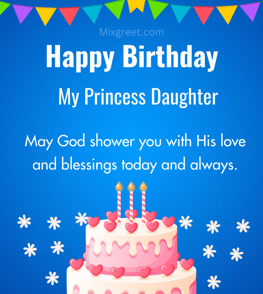 Happy birthday wishes for little princess daughter