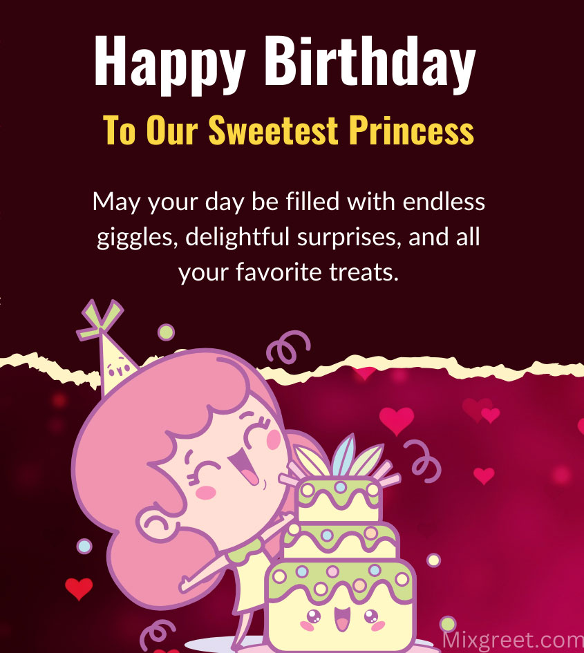 Happy birthday wishes for sweetest princess