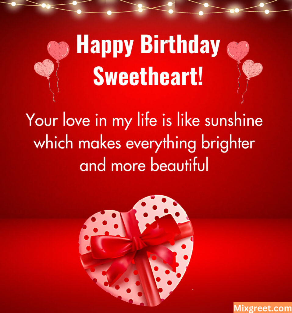 Birthday Love Wishes for Sweetheart