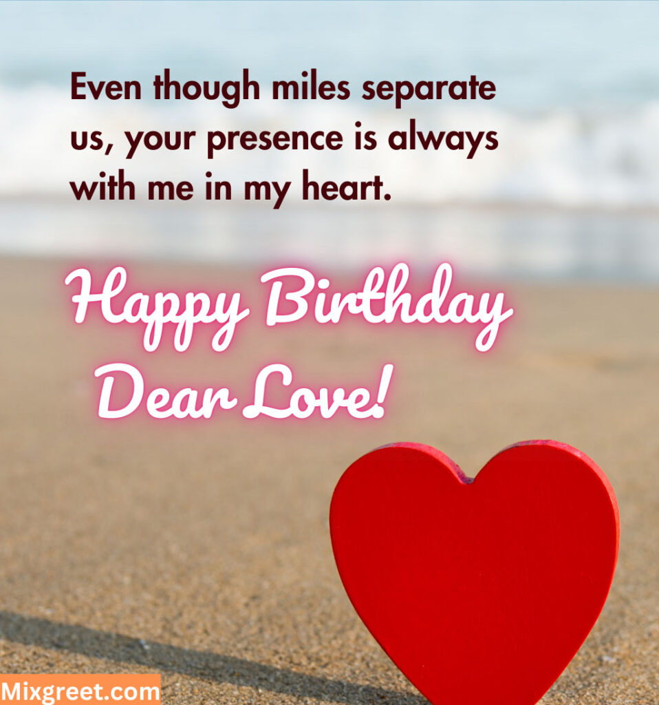 Romantic Happy Birthday Wishes for Dear Love