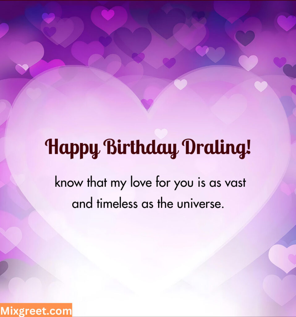 Romantic Birthday Greetings with Love Background