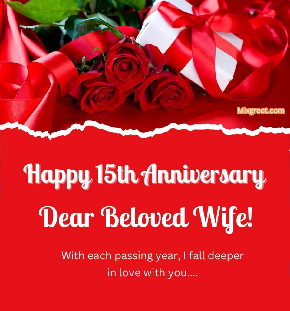 15th Happy Anniversary Quotes for Wife