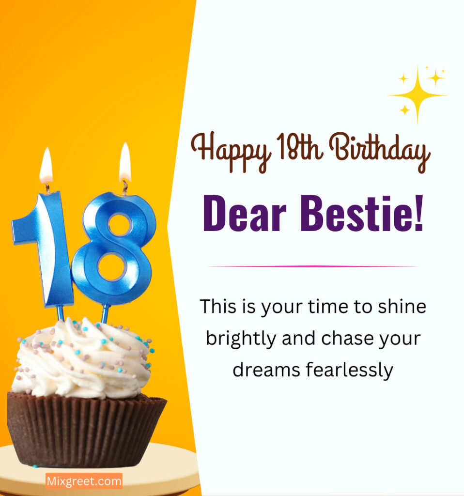 18th Birthday Wishes for friend girl