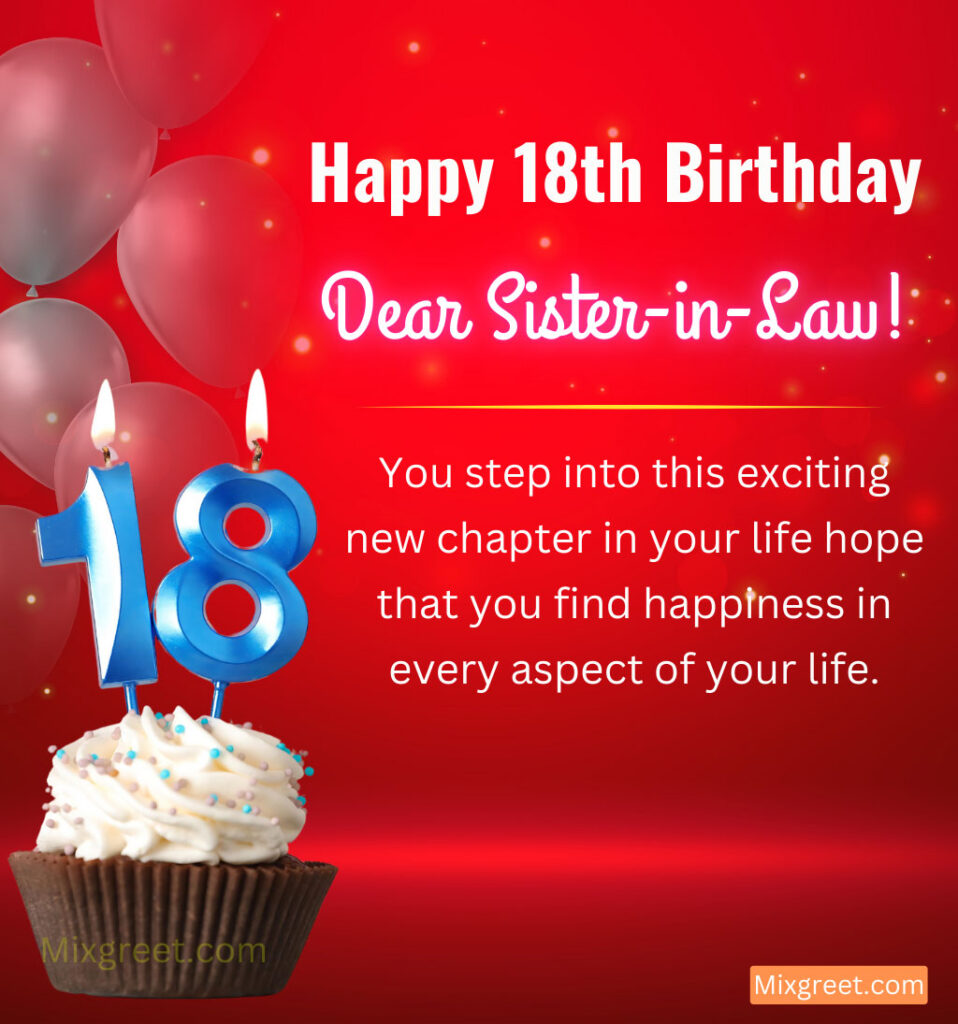 18th Birthday Wishes for Sister-in-Law with Inspiring Quotes