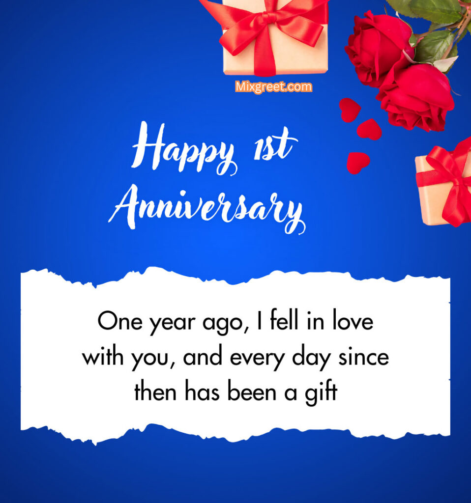 1st Love Anniversary Wishes for her