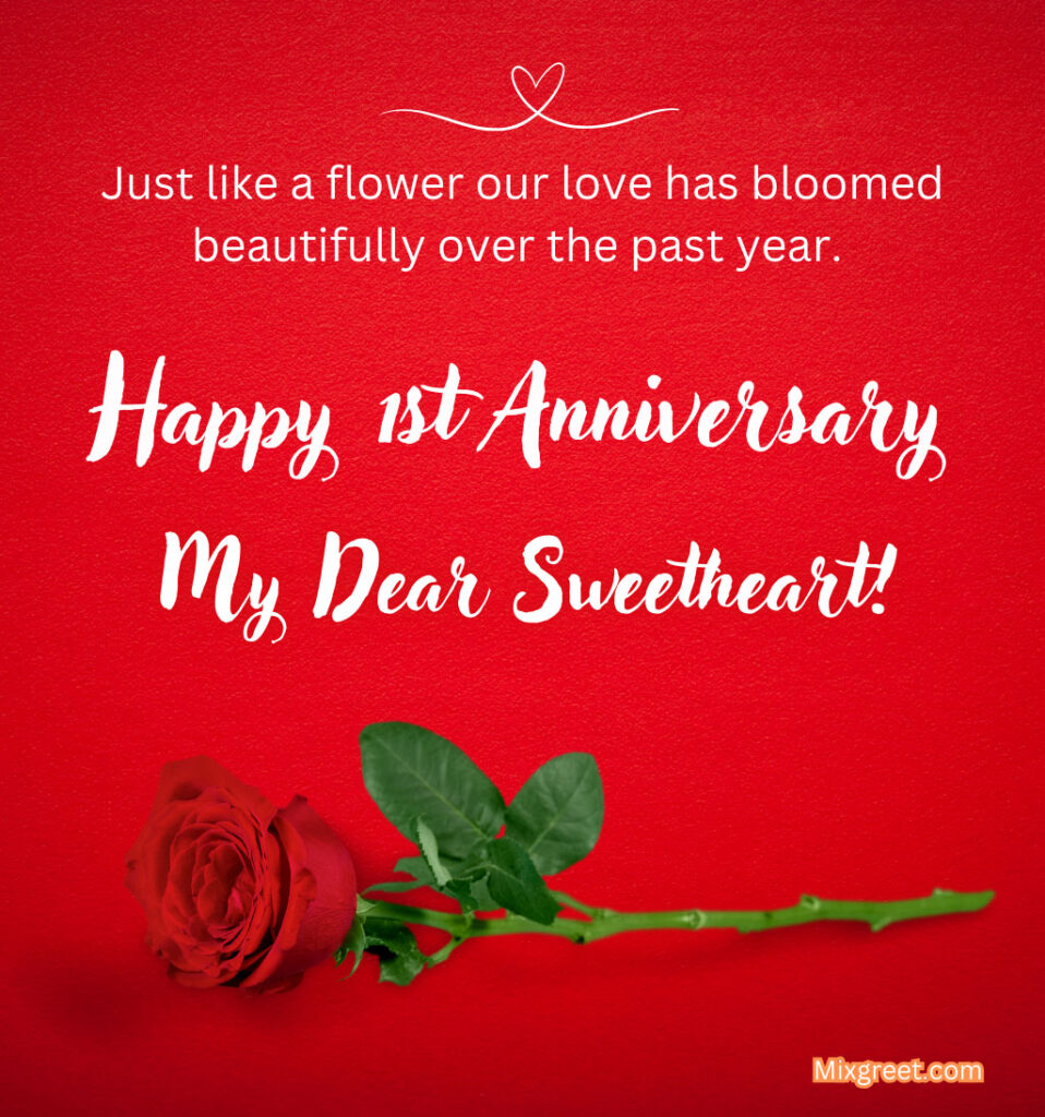 First Love Anniversary Quotes with Rose for Your Beloved Girlfriend