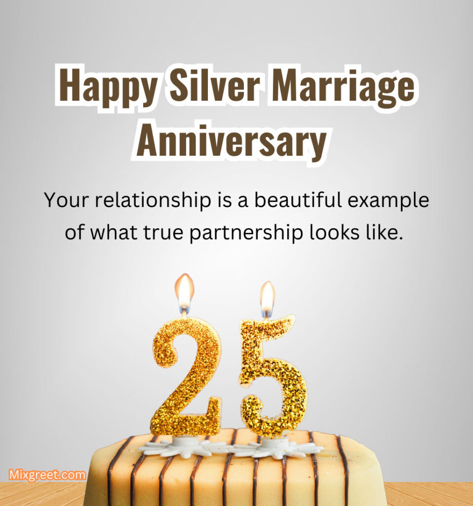 25th Silver Wedding Anniversary Wishes for Friend