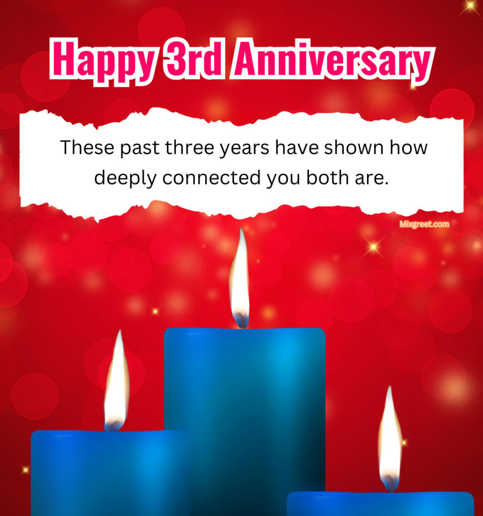 3rd Wedding Anniversary Wishes for Friend