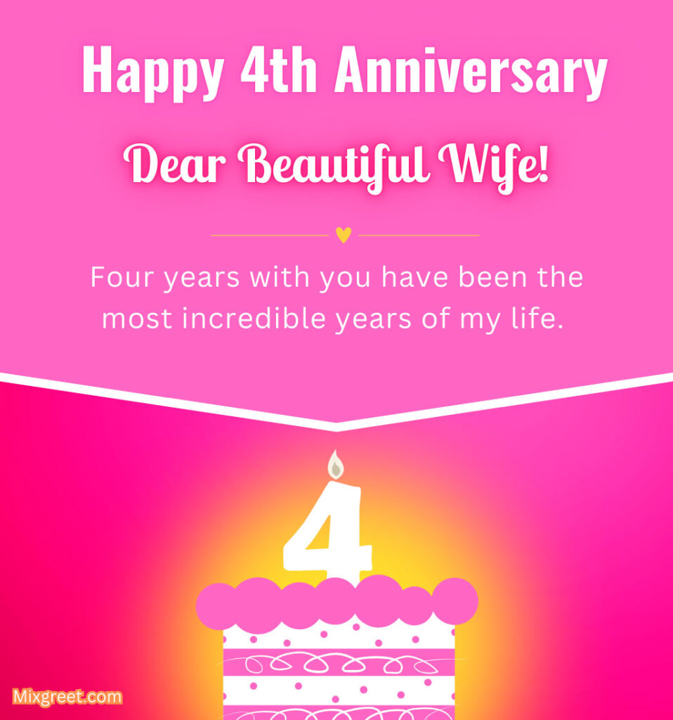 4th Anniversary Quotes for Wife