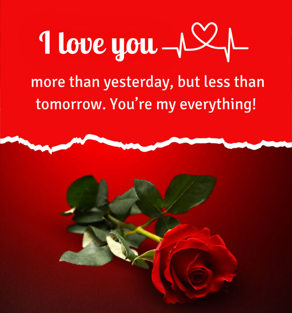 I love you Images for Girlfriend With Rose