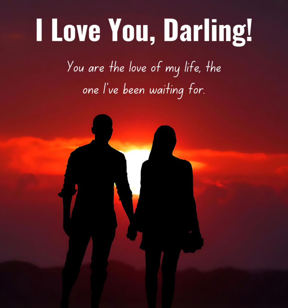 I love you Darling Images with Couple Background