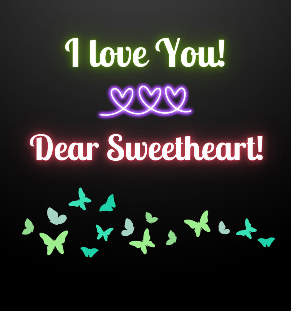 I love sweetheart with neon color