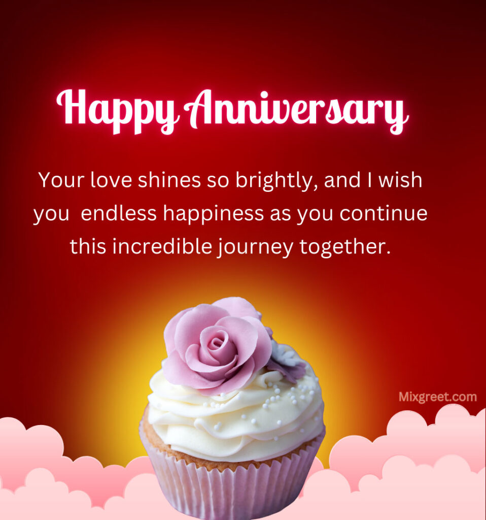 Marriage Anniversary Quotes for Friend with Beautiful Cake