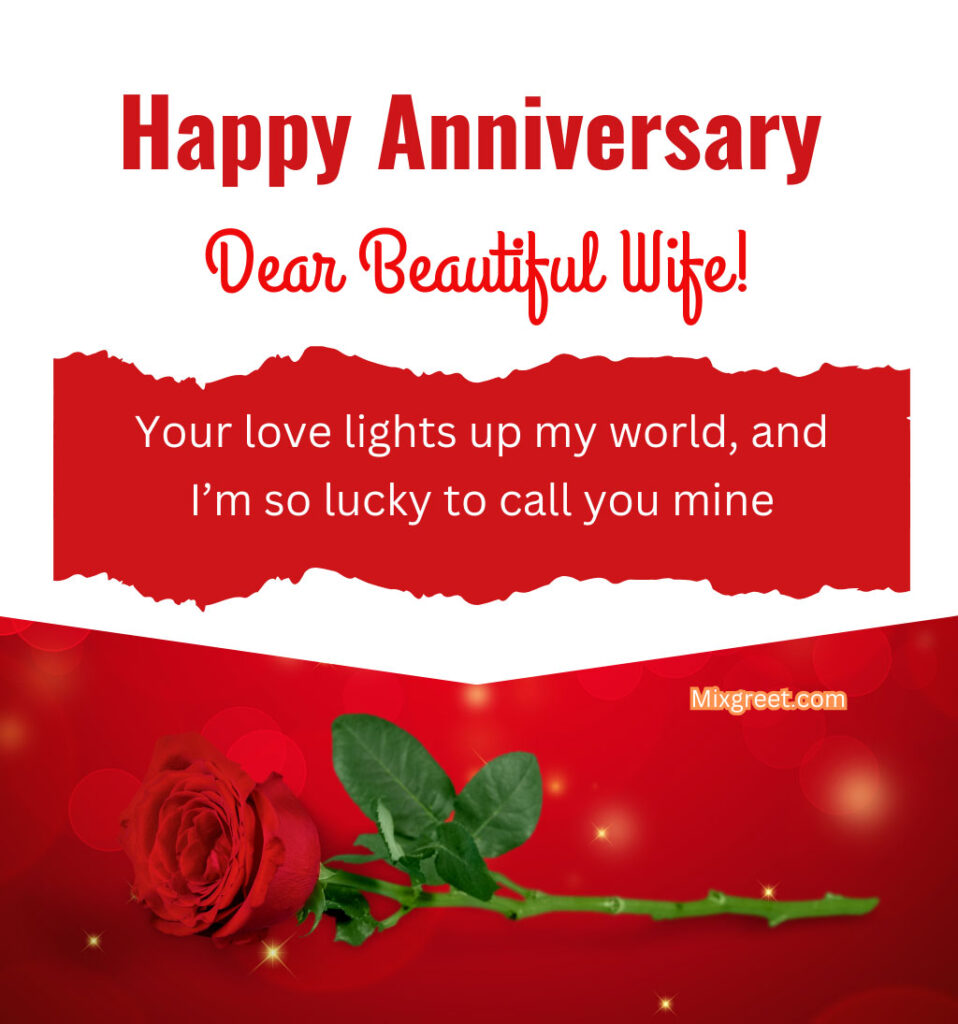 Happy Anniversary Wishes for Beautiful Wife with Heartfelt Quotes