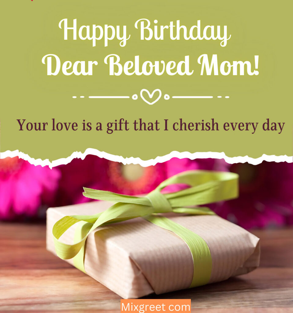 Birthday greetings for Mother from girl