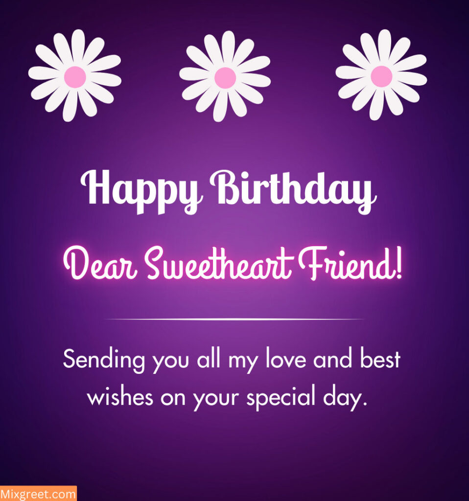 Happy Birthday wishes female friend