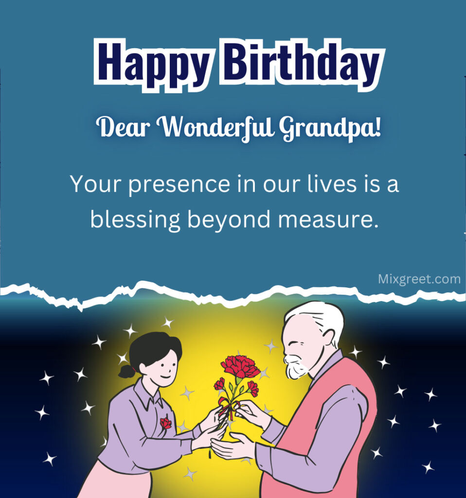 Happy Birthday Wishes for Grandfather from Granddaughter